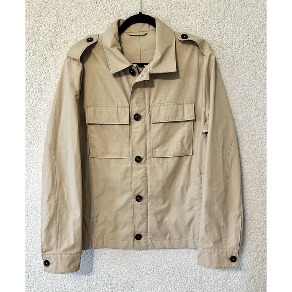 Mango Size M‎ MNG Rain Jacket Parka Khaki Pockets - Picture 1 of 13